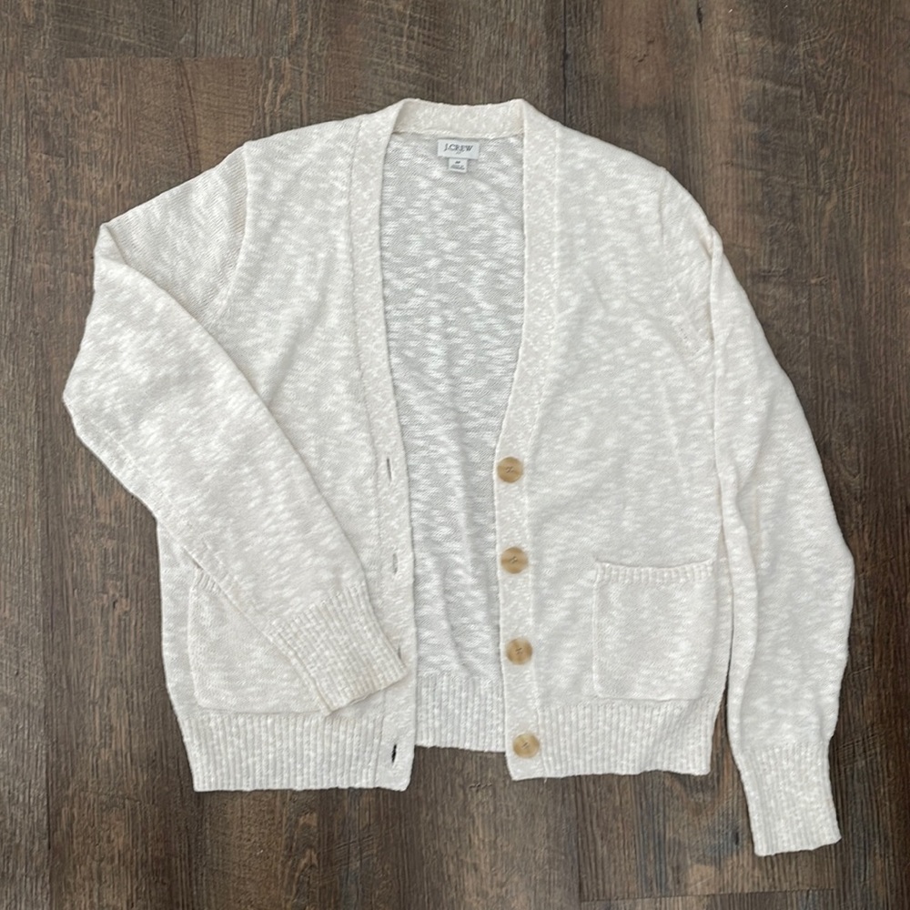 NWOT - J. Crew Cream Cardigan - Women’s M